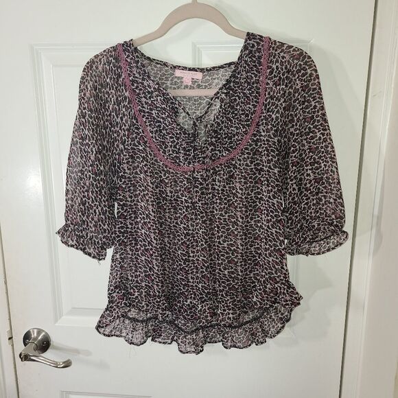 Romeo and Juliet Couture Sheer Blouse - Picture 1 of 10